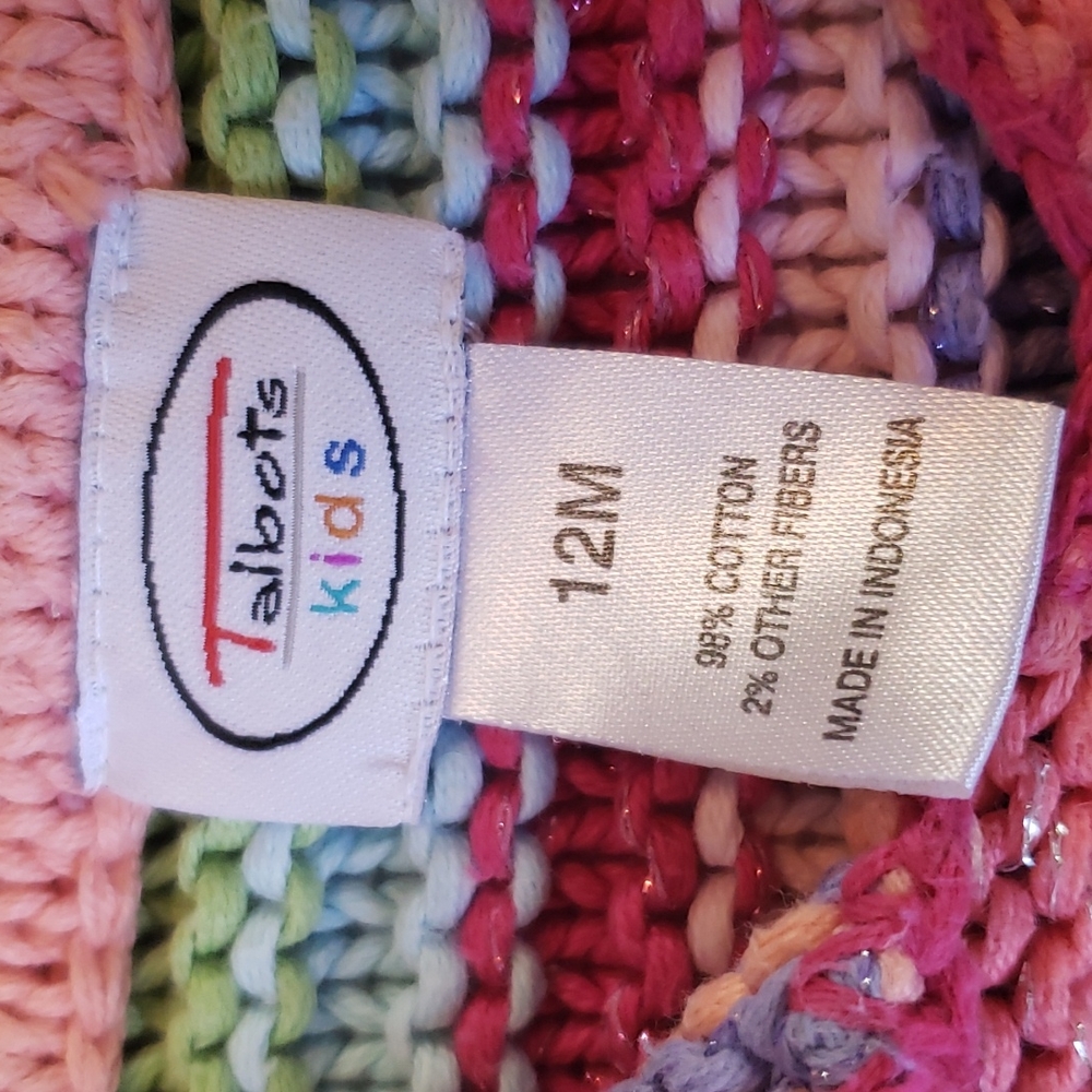Talbots kids girls 12 month striped sweater,cotton - Picture 3 of 6